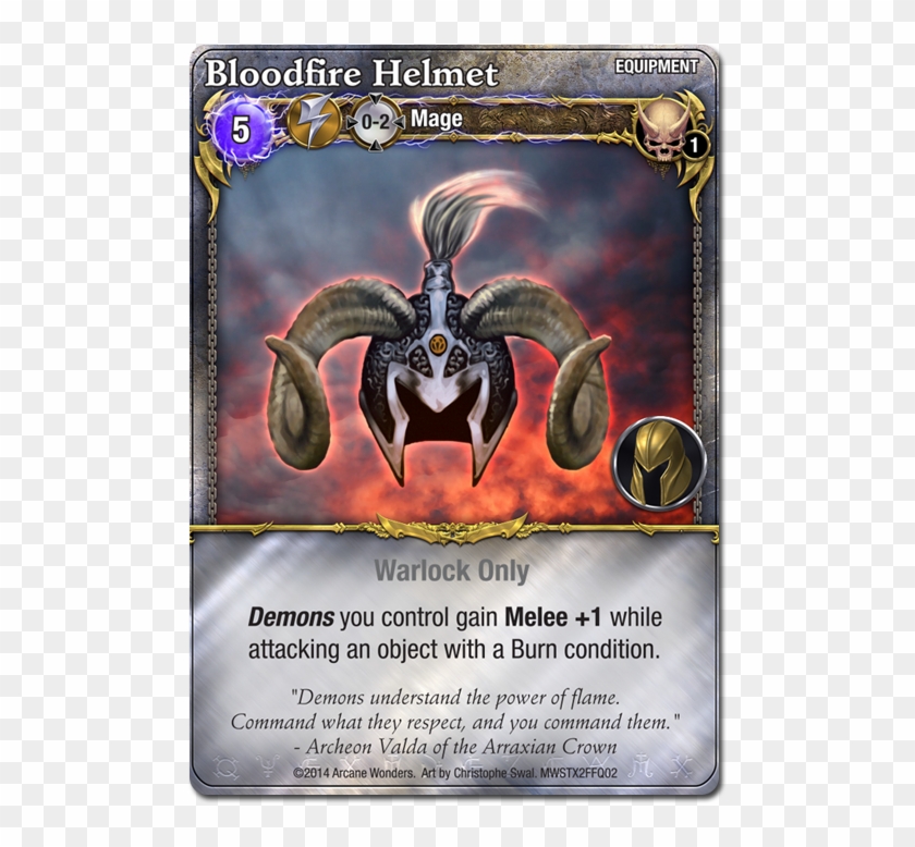 Bloodfire Helmet - Poster Clipart