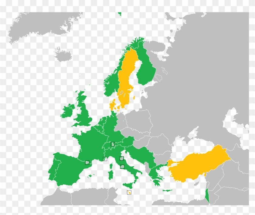 Map Of Europe 1967 Clipart