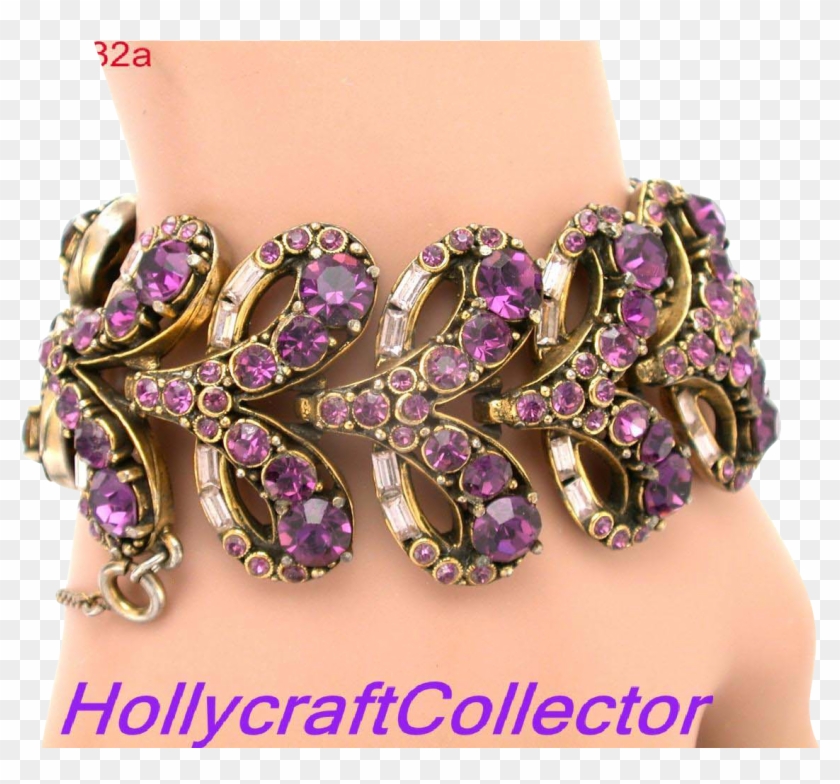 Signed Hollycraft 1955 Purple & Light Amethyst Baguette - Diamond Clipart