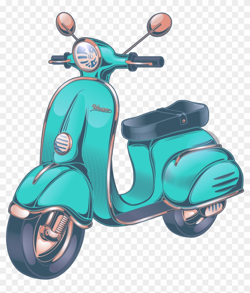 Download - Moped Drawing Clipart (#384622) - PikPng