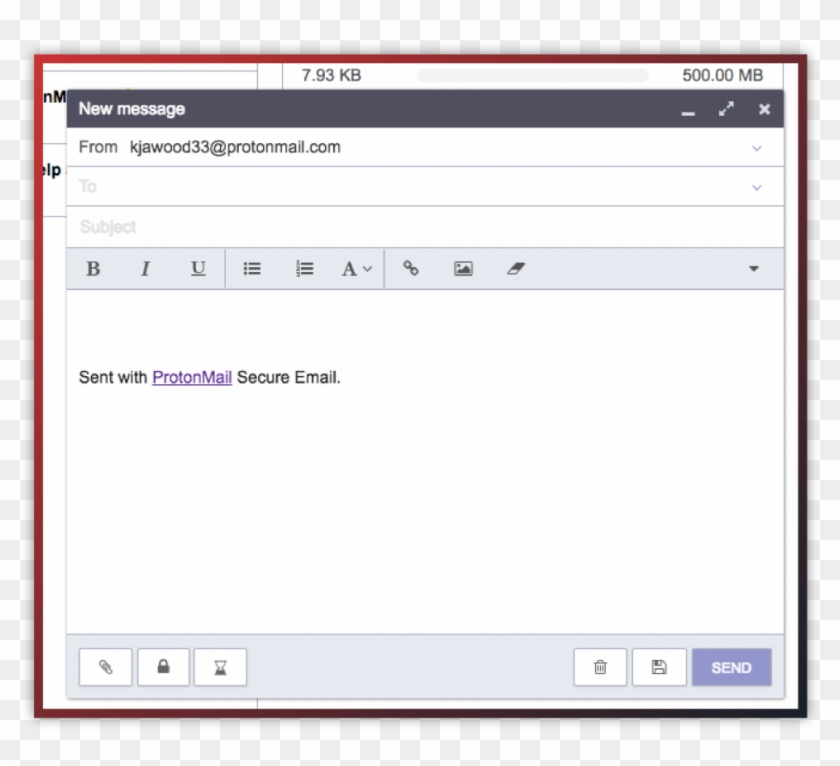 Protonmail New Email Screen - Anonymous Email Clipart (#3801205) - PikPng