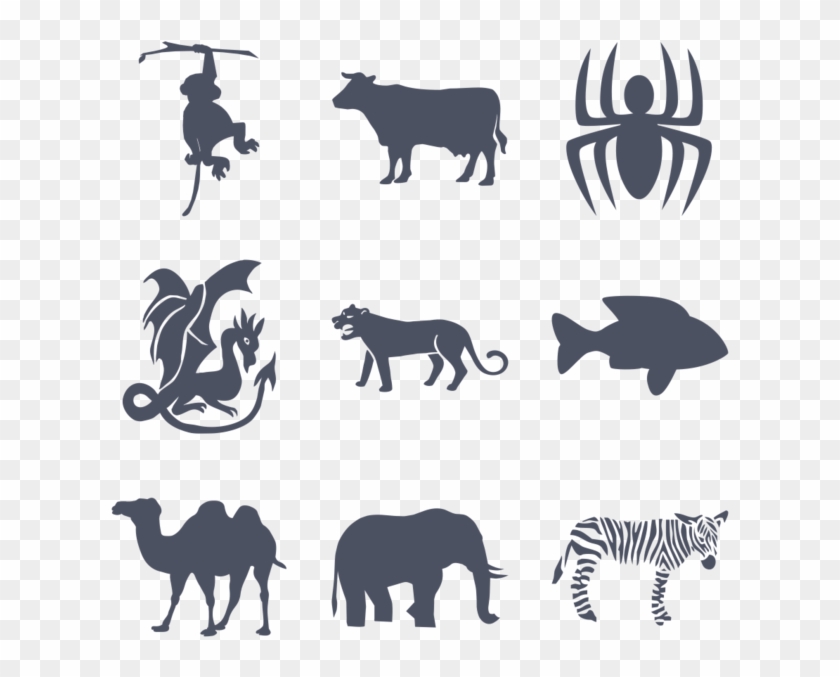 Animals Icon In Style Simple Blue Gray - Spider Clipart