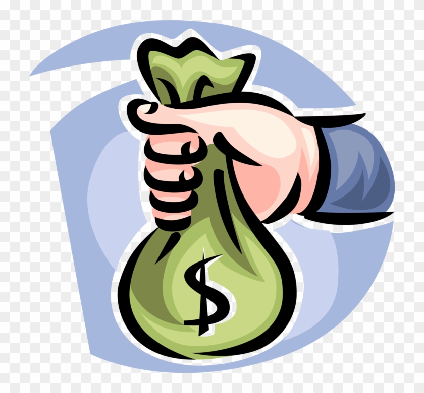 Hand Holds Bag - Hand Holding Money Bag Clipart (#3830731) - PikPng