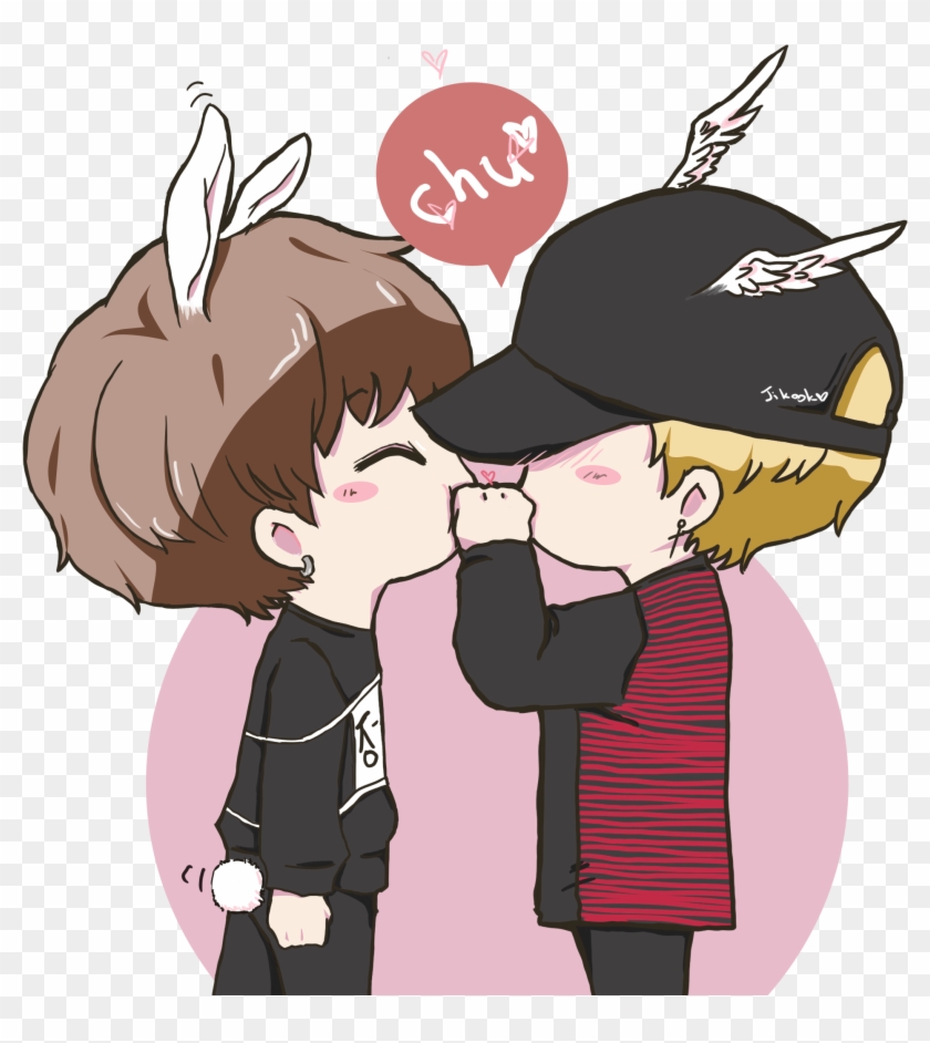 Ko E - Jikook - Cartoon Clipart (#3878021) - PikPng