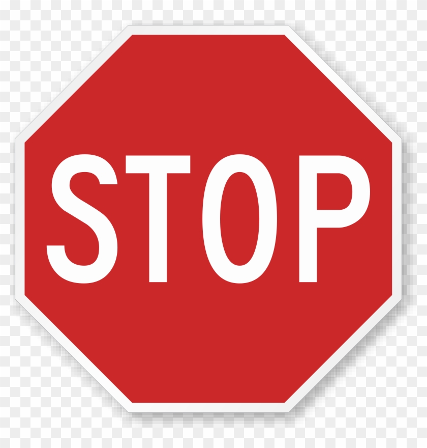 Stop Road Traffic Regulatory Sign - Stop Sign Clipart #3883113