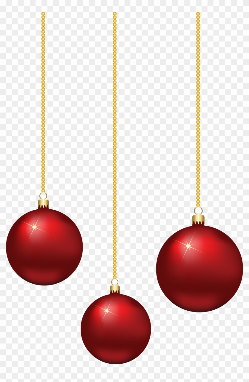 Image Free Stock Hanging Elegant Redchristmas Balls Clipart (#391539 ...