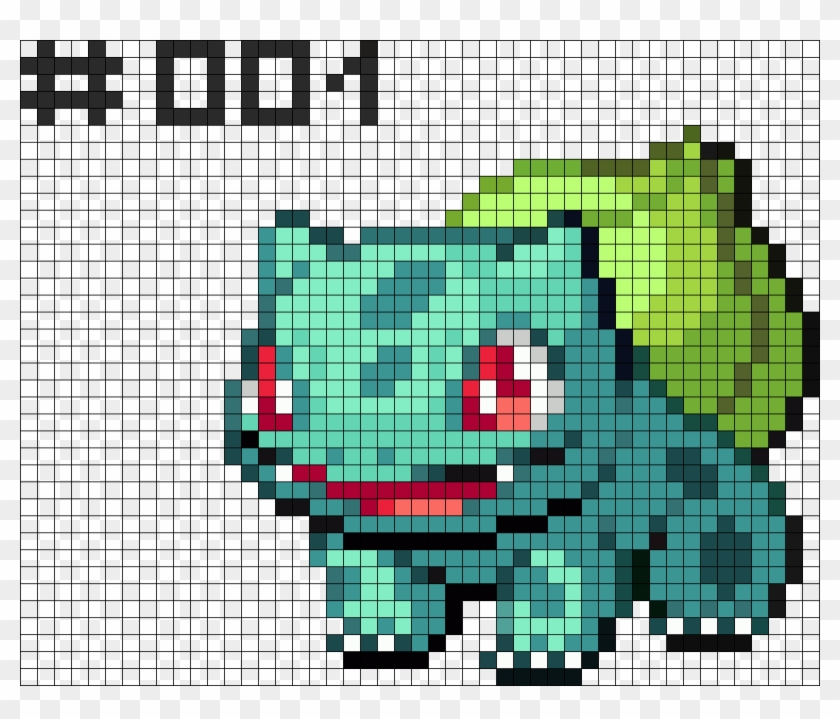 Bulbasaur Perler Bead Pattern / Bead Sprite - Bulbasaur Sprite Clipart ...