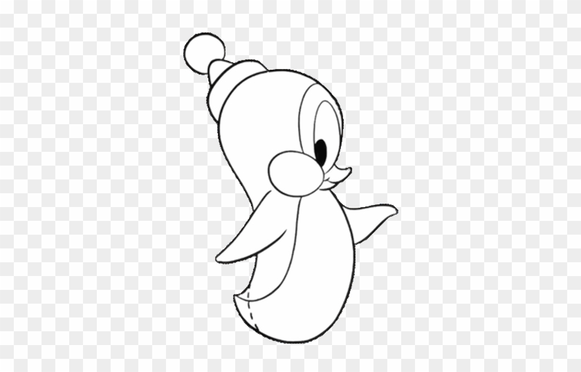 Add His Flippers And Tail - Chilly Willy Draw Clipart