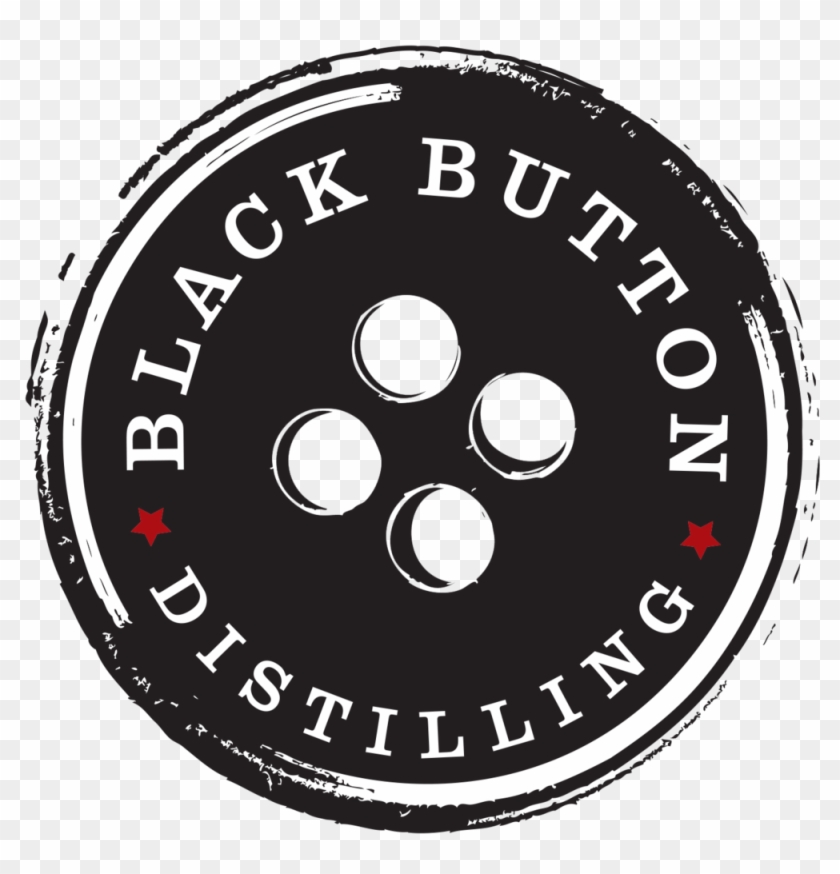 Black Button Distilling 2 Color Logo Clear Buttons Clipart