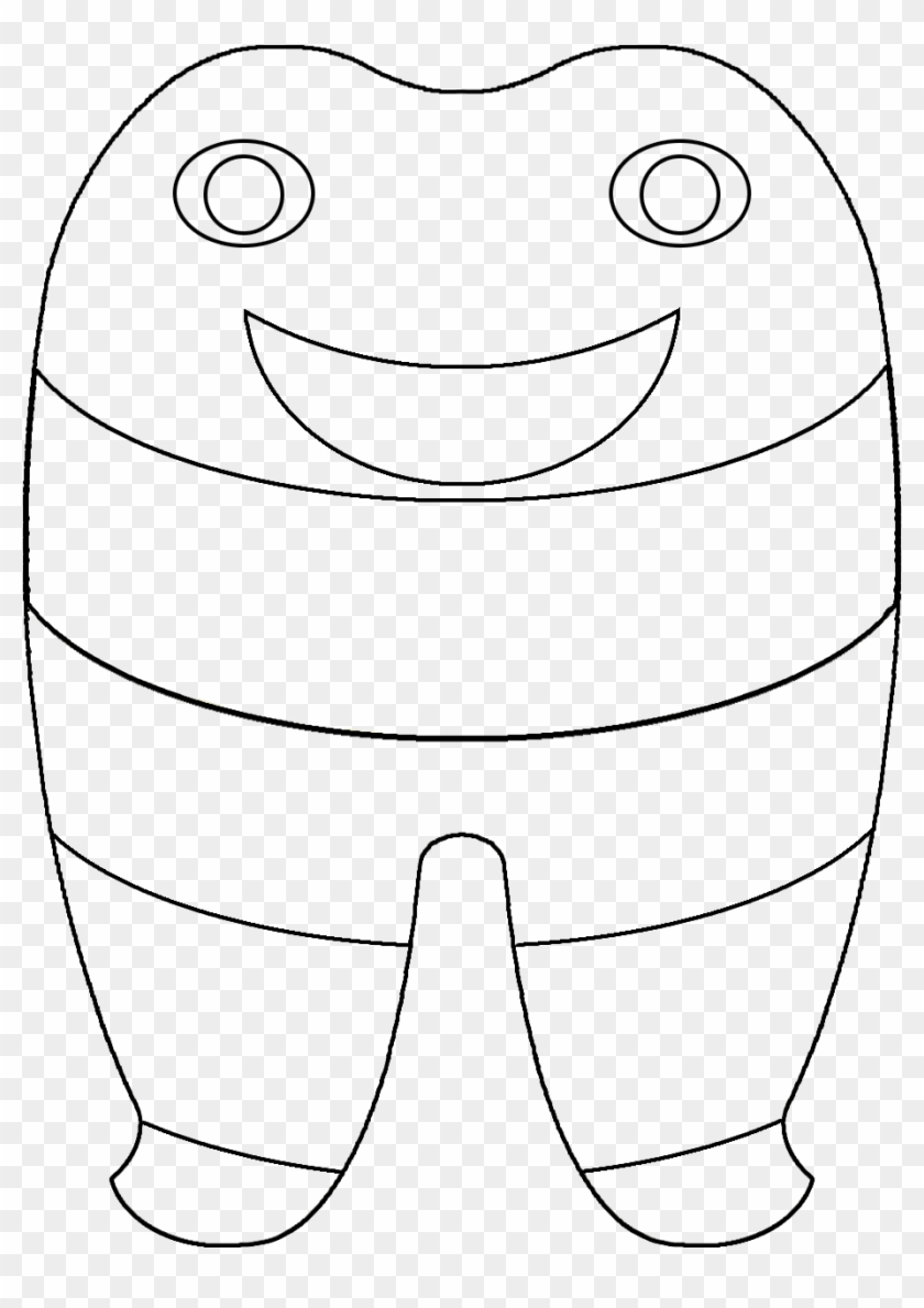 Tooth Template - Line Art Clipart