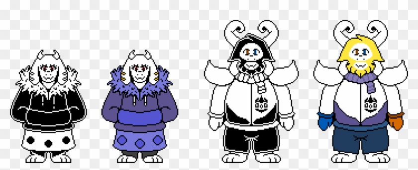 Made Some Fan Sprites Of Mismatch Toriel And Asgore Cartoon Clipart Pikpng
