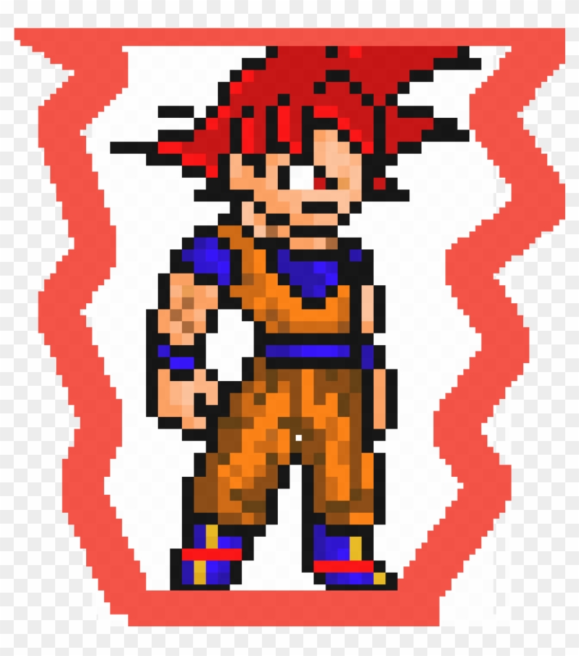 Goku Super Saiyan God - Super Saiyan God Pixel Art Clipart (#414225) -  PikPng