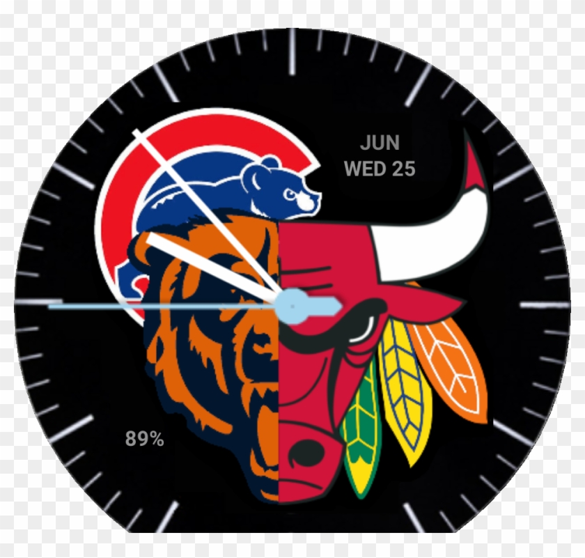 Chicago Sports Watch Face Preview Clipart