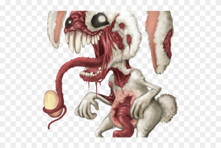 Creepy Clipart Scary Creature - Zombie Rabbit - Png Download