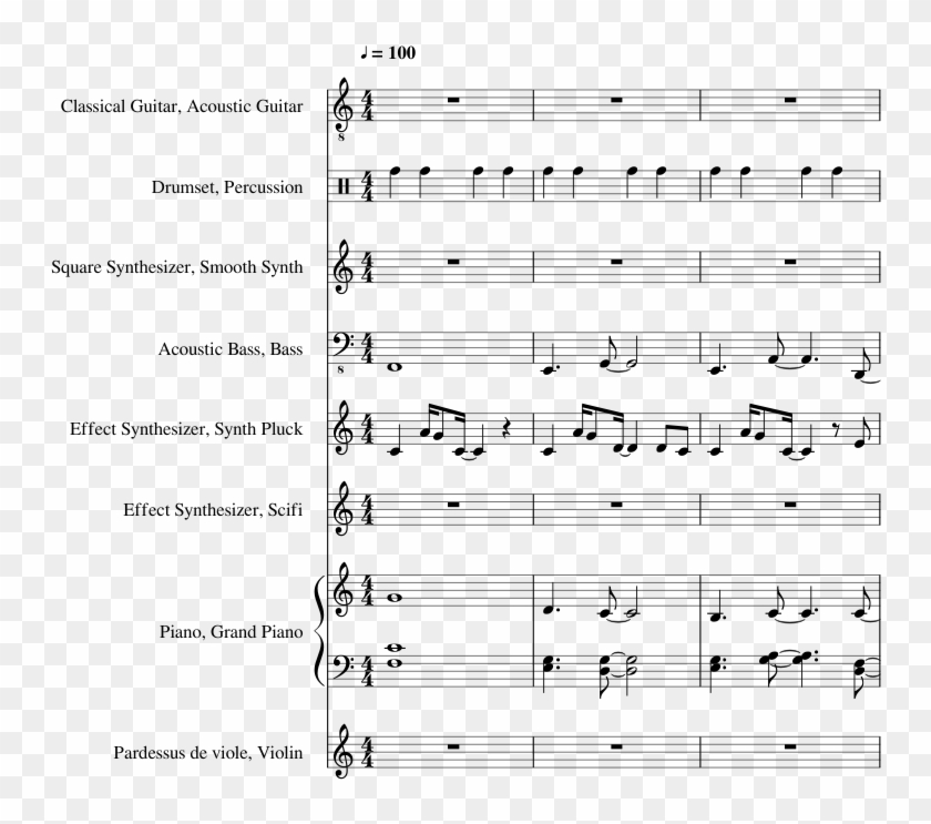 Lg 38410168 Sheet Music 1 Of 53 Pages Shelter Porter Robinson Guitar Notes Clipart 4143978 Pikpng