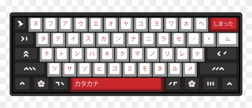 Katakana By Marius 61-key Custom Mechanical Keyboard - Leopold Fc660c Wrist Rest Clipart
