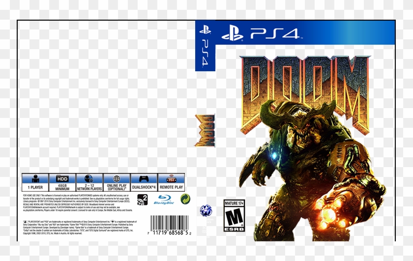 [ps4] Doom Custom Cover - Ps4 Custom Cover Clipart