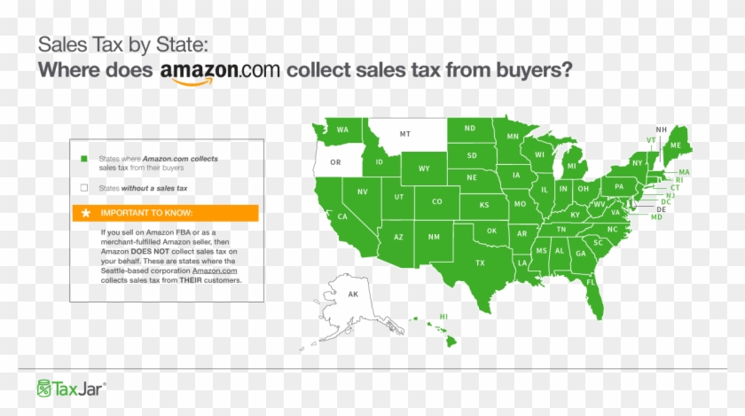Amazon Sales Tax States - Sales Tax In Usa 2018 Clipart