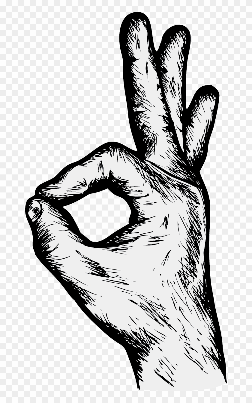 Download Ok Hand Signal - Hand Vector Clipart Png Download - PikPng