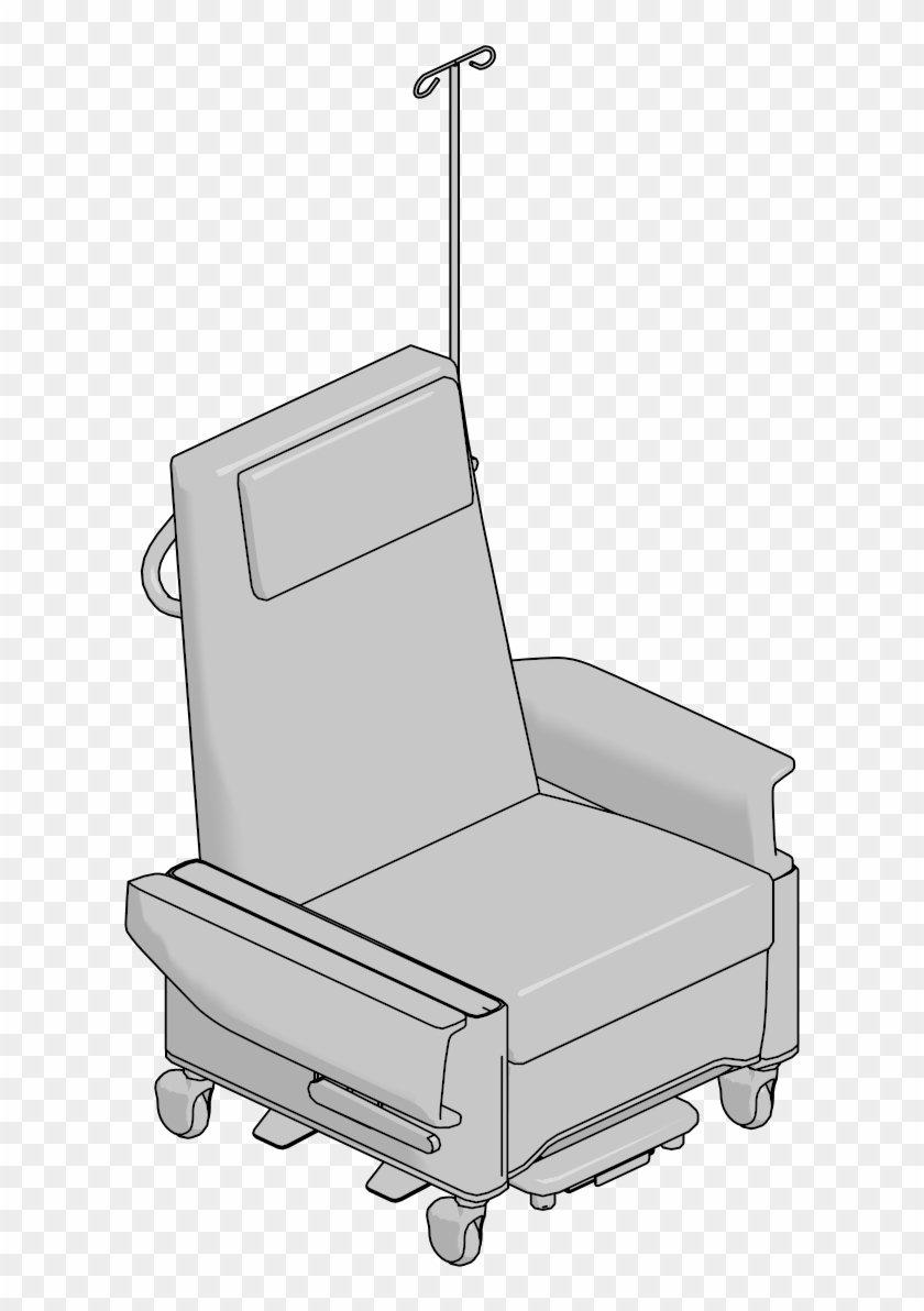 Rclnr-tren,lh Arm,headrest,push Bar,footrest,iv Pole - Office Chair Clipart