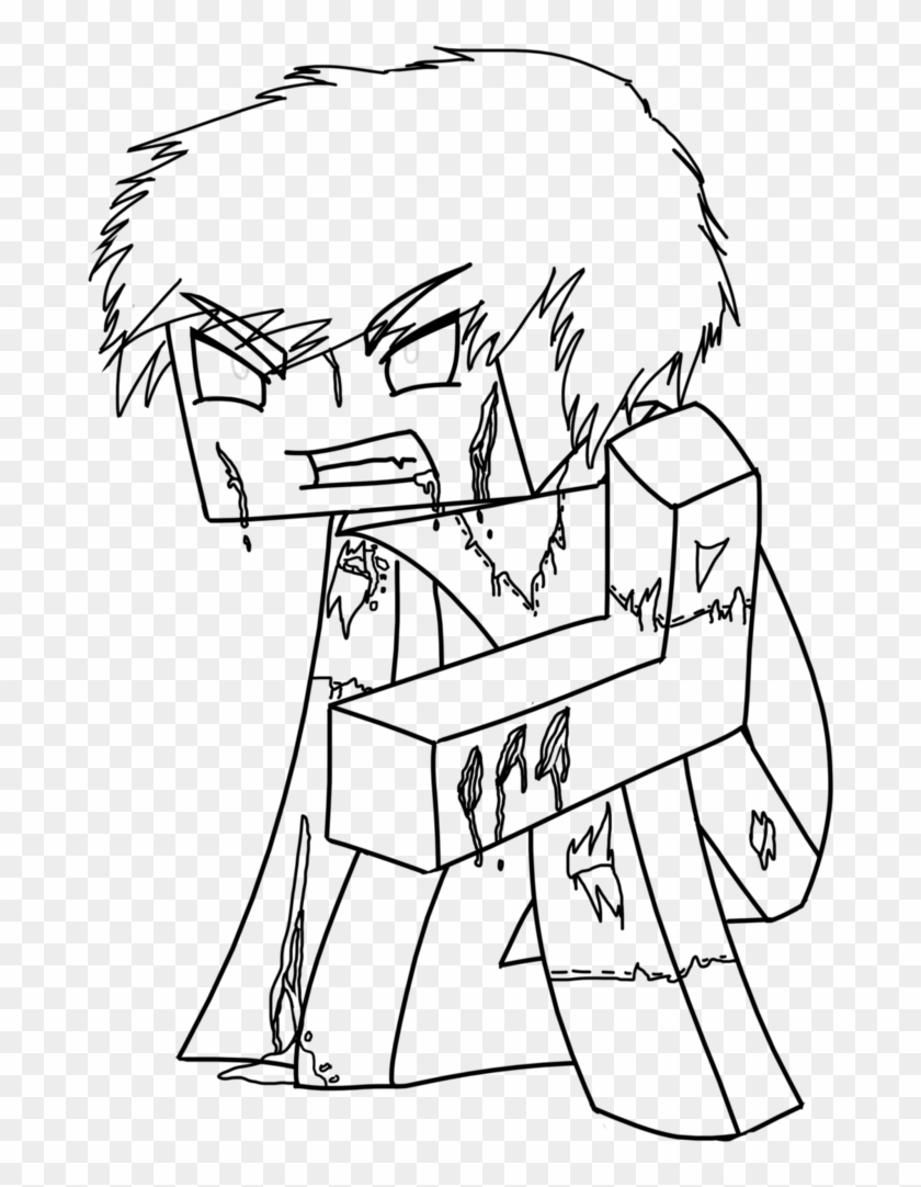 Minecraft Drawing Black And White Herobrine Drawing Clipart - minecraft coloring book roblox herobrine sheet png clipart free