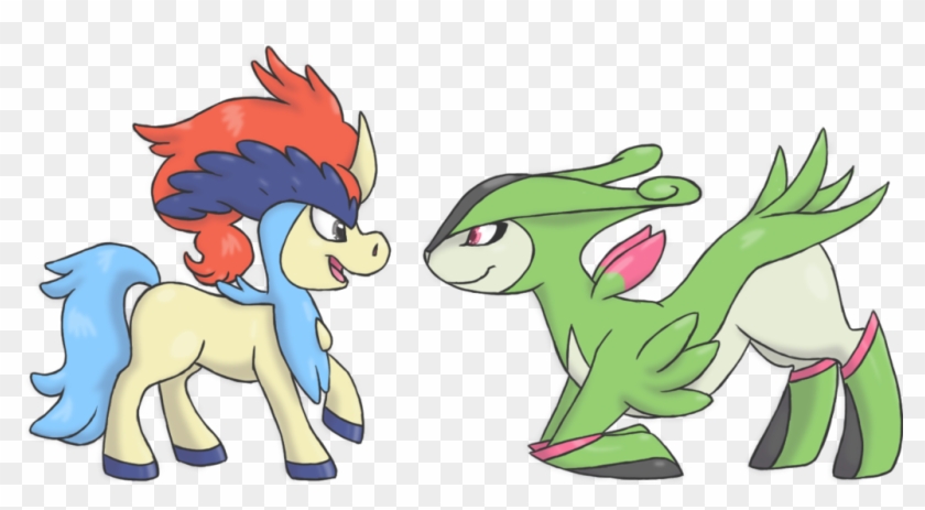 Virizion And Keldeo By Neothebean , Png Download - Pokemon Virizion And Keldeo Clipart #4319816