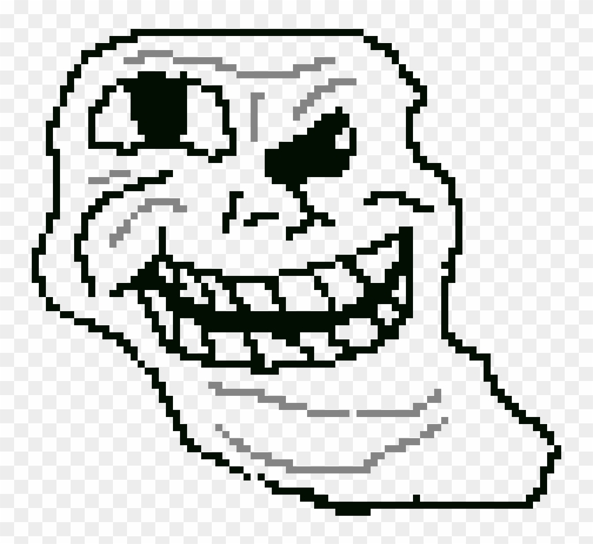 Troll Face - Pixel Art Troll Face Clipart (#443836) - PikPng
