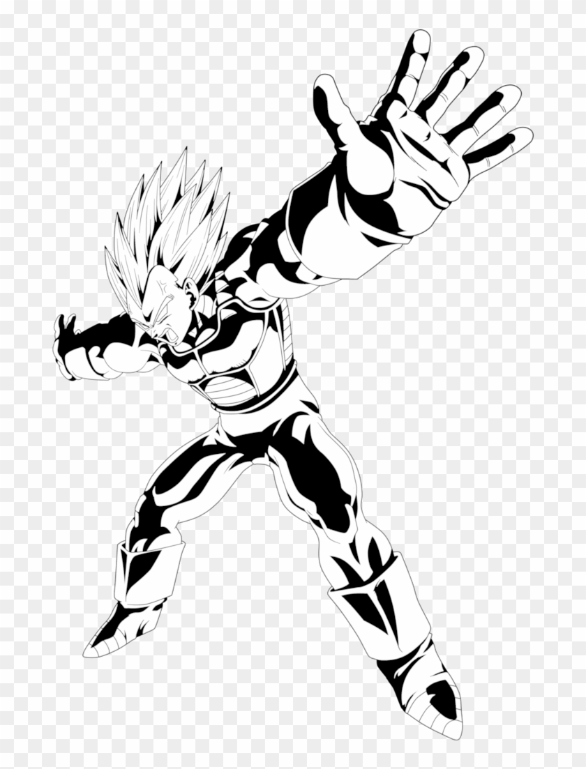 Vegeta - " - Vegeta Black And White Clipart (#4417217) - PikPng