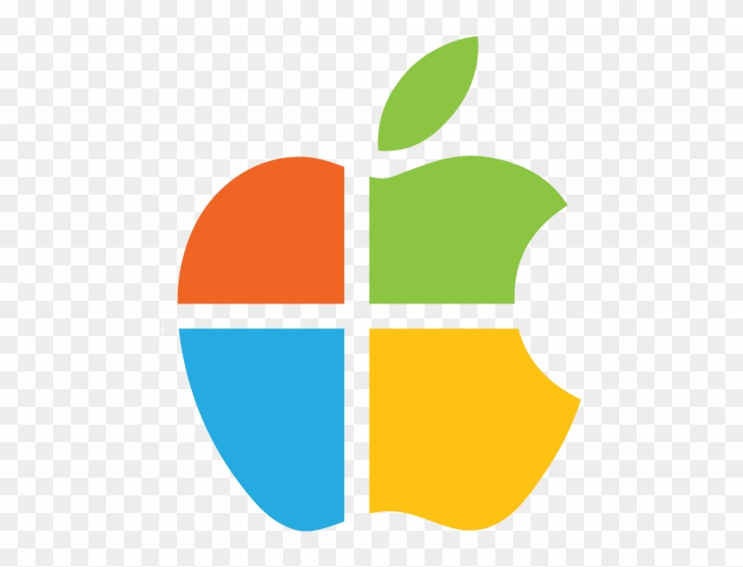 Apple - Apple And Microsoft Together Clipart