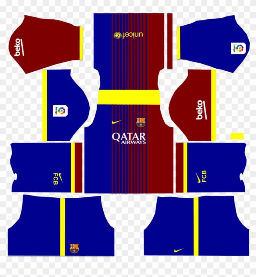 Fcb Kit And Logo Kit Dream League Soccer 19 Clipart Pikpng