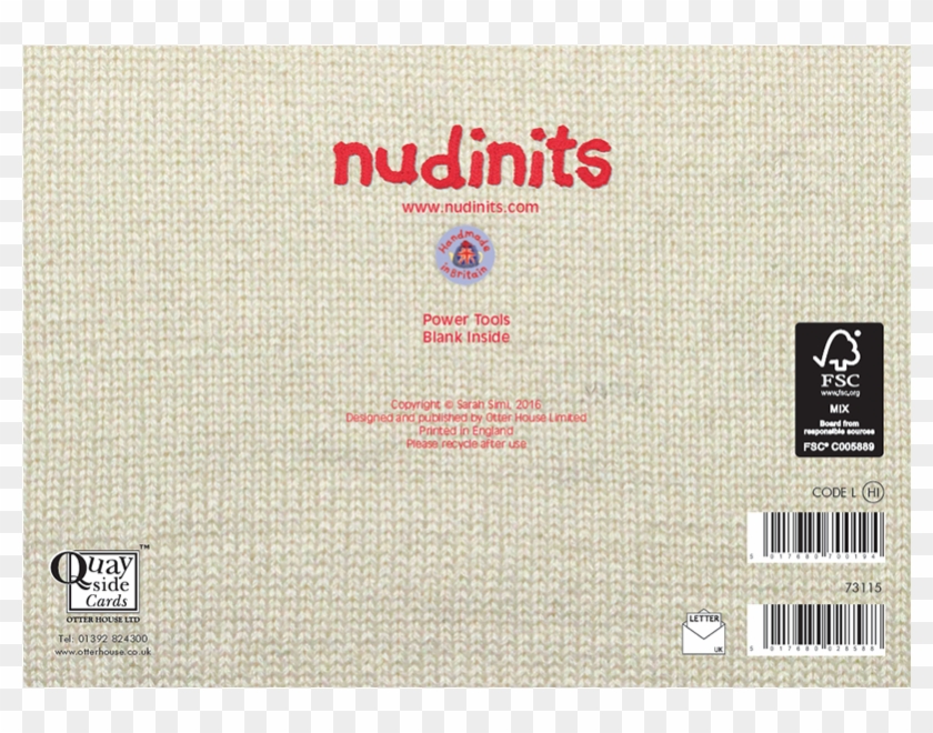 Nudinits 'power Tools' Greeting Card - Label Clipart