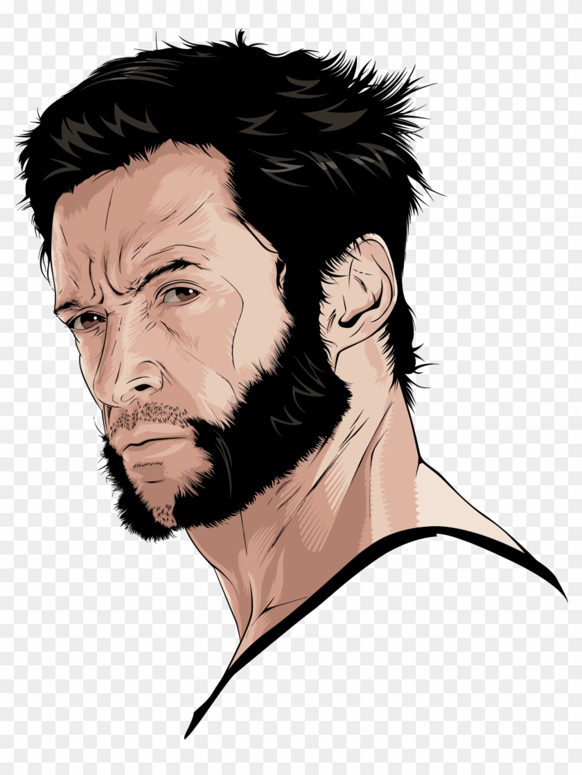 Big Image - Hugh Jackman Wolverine Drawing Clipart