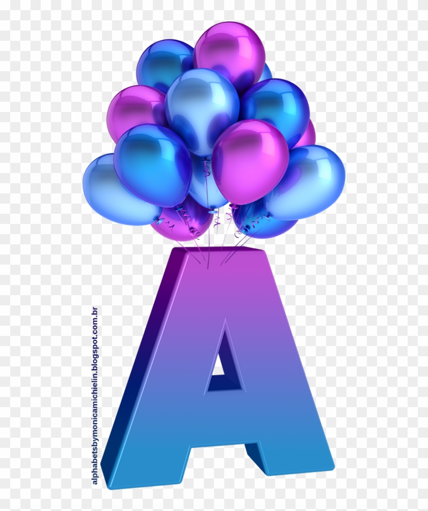 Balões Azuis E Lilás Alfabeto Png - Blue And Violet Balloon Clipart #4615044