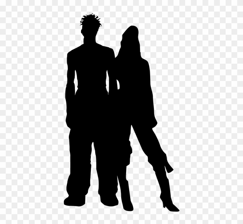 #silhouette #couples #friends #bestfriends #bff - Pareja Adolescentes Silueta Clipart