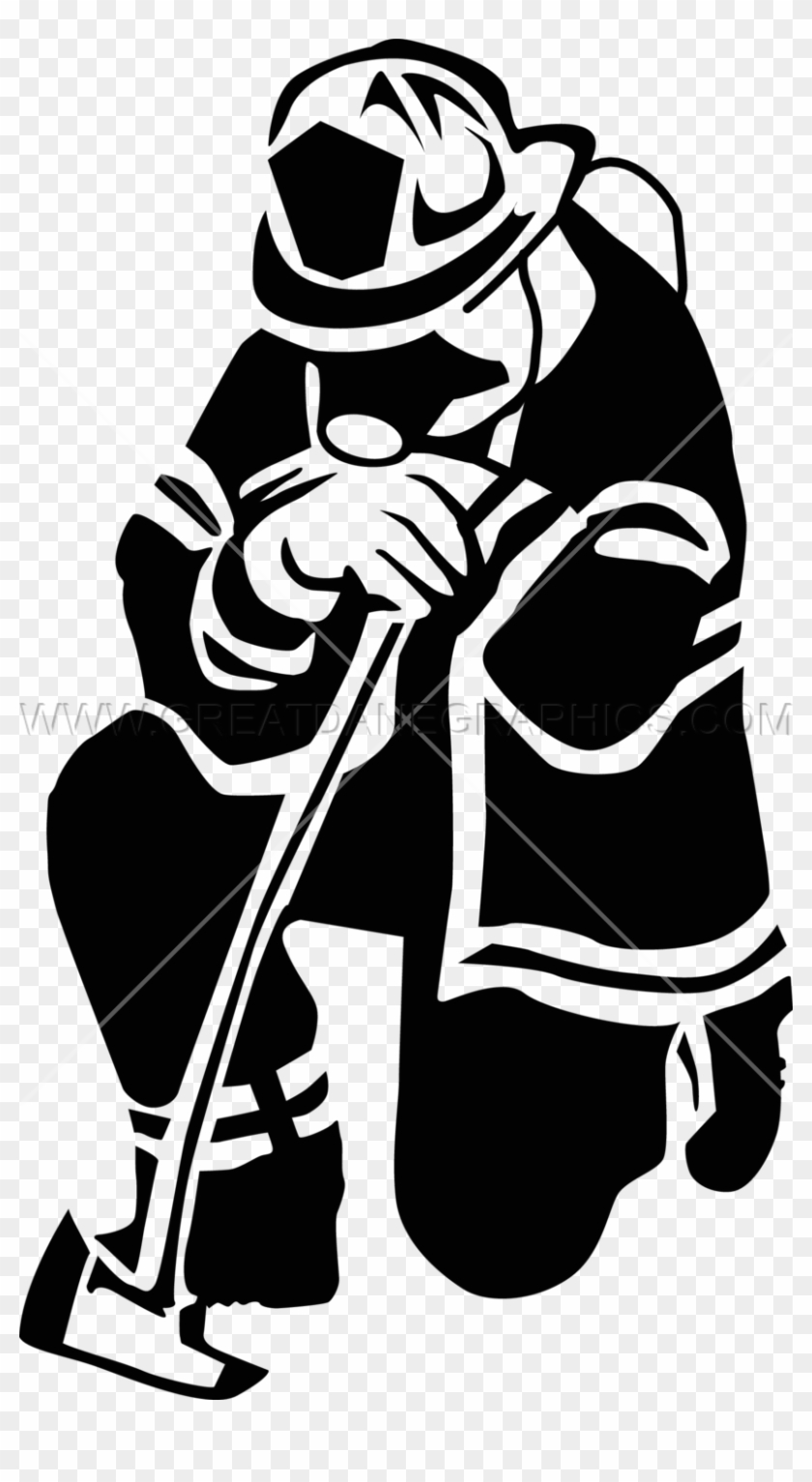Firefighter Clipart Transparent - Firefighter Black And White Png