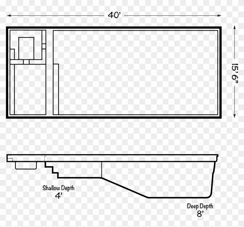 Blueprint Of Inground Pool Clipart (#4679894) - PikPng