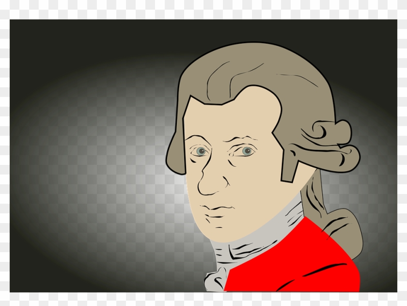 Mozart Portrait Wolfgang Amadeus - Mozart Portrét Clipart
