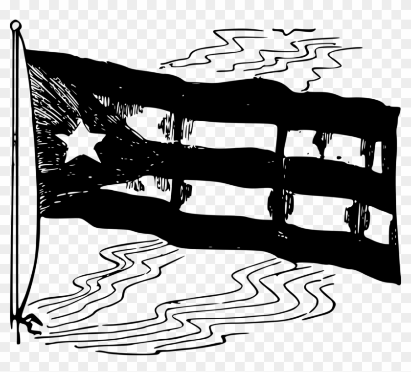 Flag Of Cuba Flag Of Puerto Rico Flag Of The United Boricua Black And White Flag Clipart Pikpng