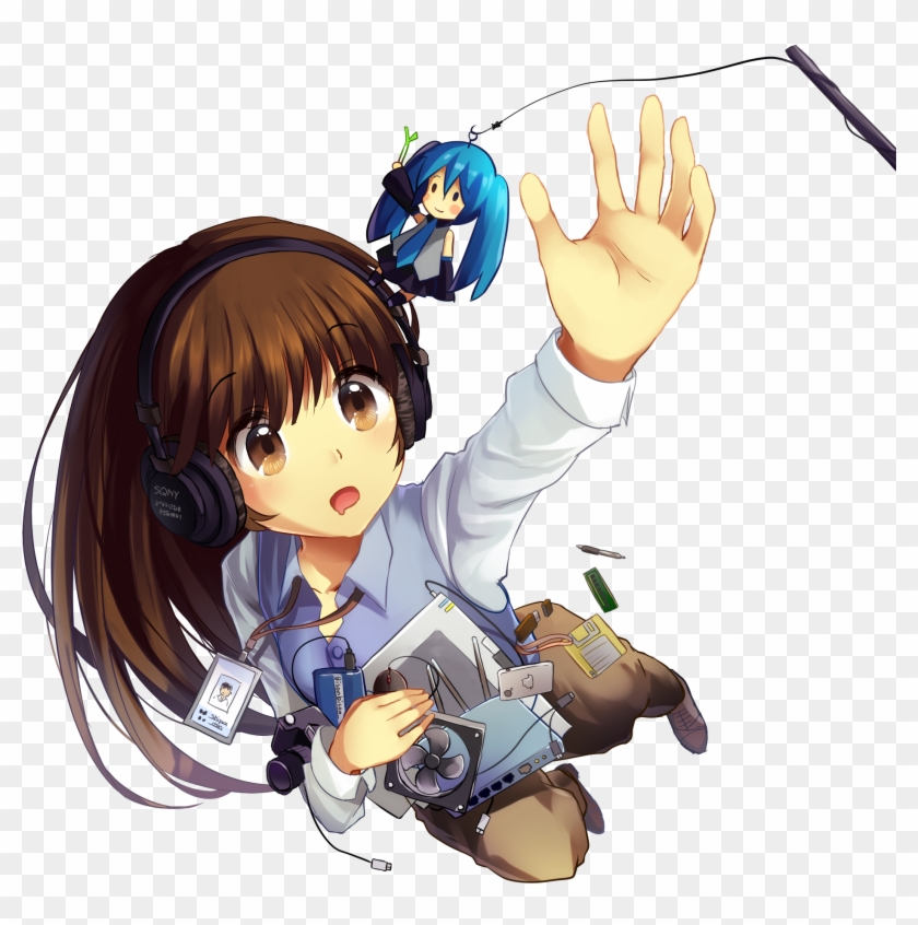 Information Anime Girl With Outstretched Hand Clipart Pikpng