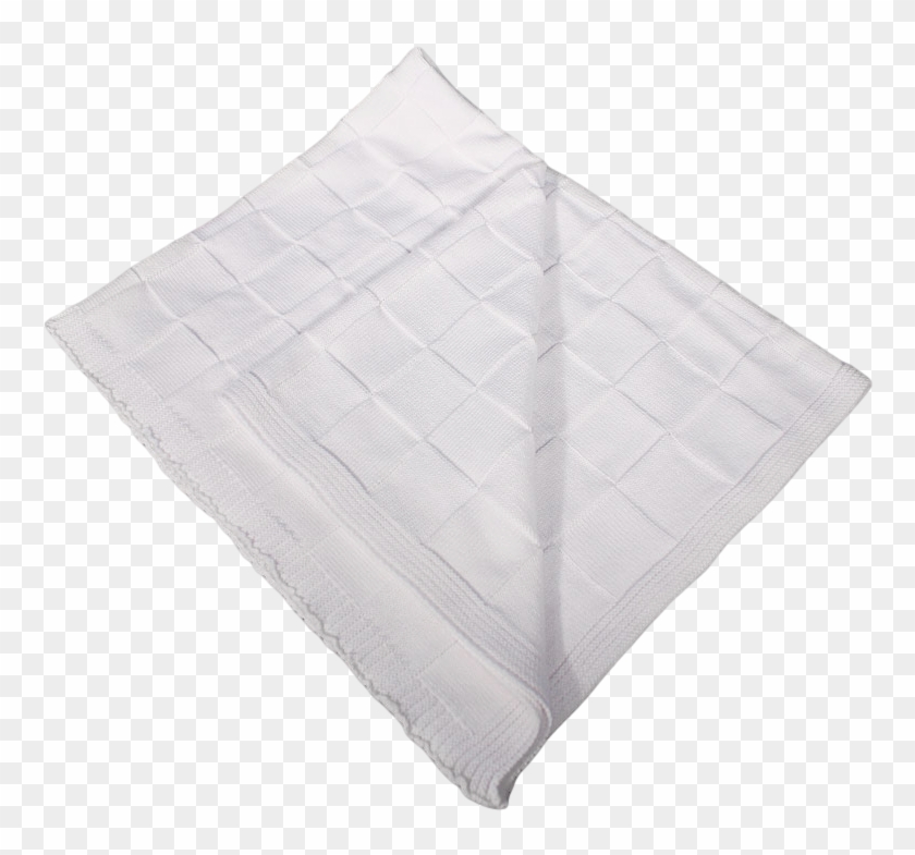 Checkerboard Pattern White 100% Cotton Knit Shawl Blanket - Quilt Clipart