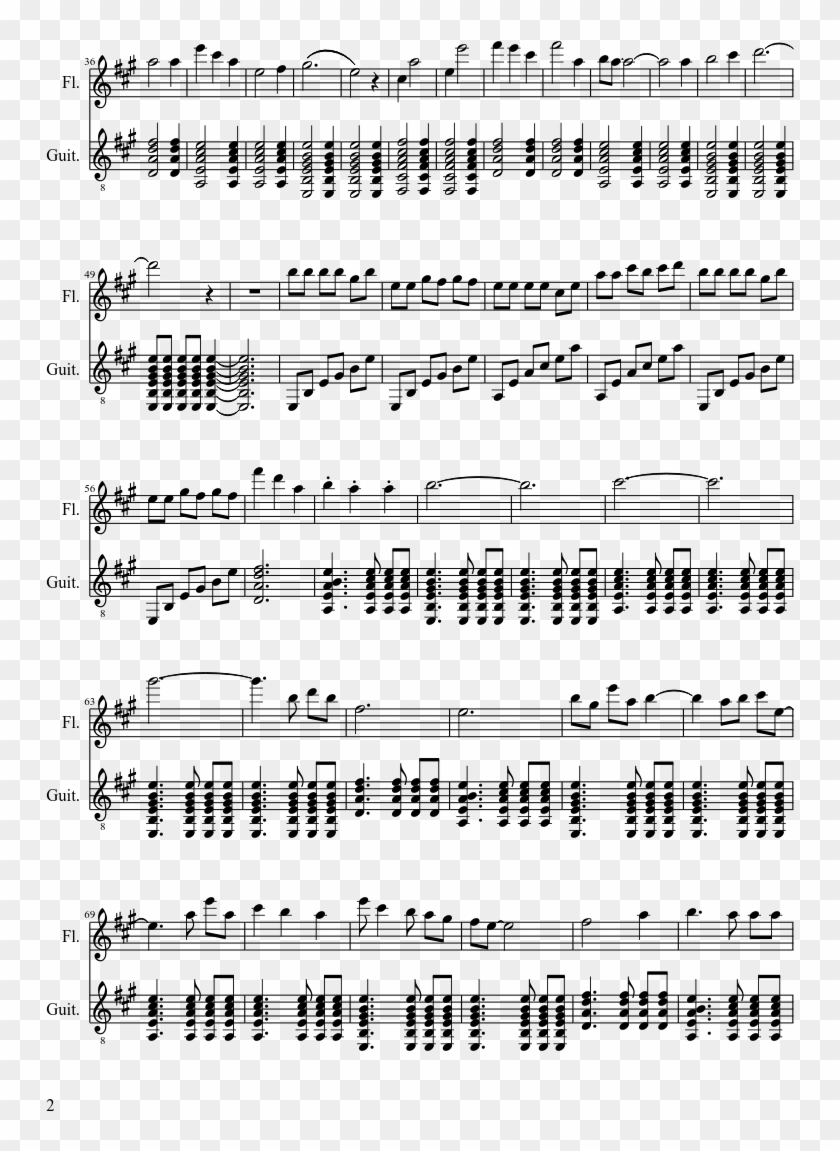 For Tifa Sheet Music 2 Of 3 Pages - Minecraft Clarinet Sheet Music Clipart
