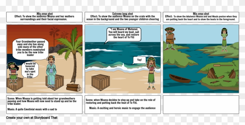 Christophers Moana Story Board Cartoon Clipart Pikpng