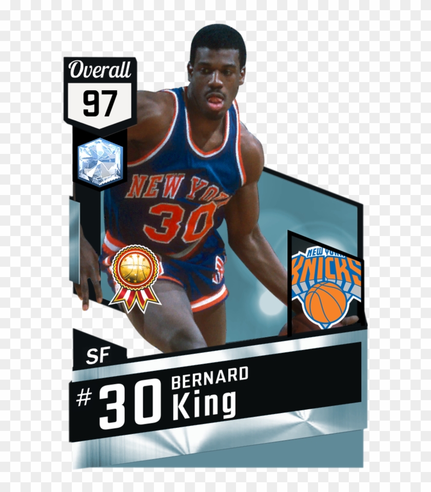 '85 Bernard King Myteam Diamond Card - Steph Curry 2k18 Rating Clipart