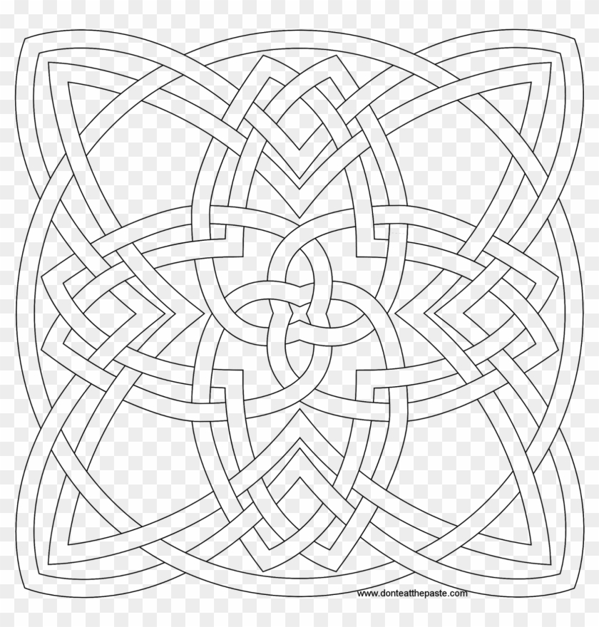 Celtic Patterns, Celtic Designs, Celtic Quilt, Coloring - Pink And Black Background Clipart