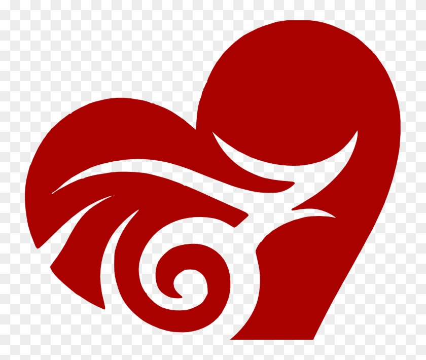 Heart With Swirls - Illustration Clipart
