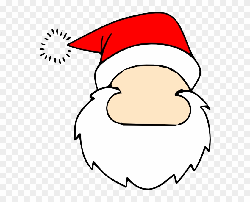 Santa Claus Beard Png Santa Line Drawing Transparent Png