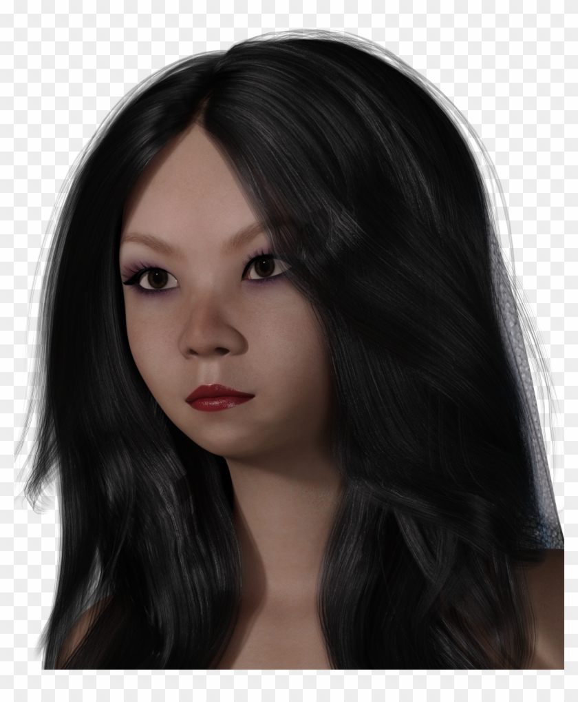 Asian Face For G3f - Lace Wig Clipart