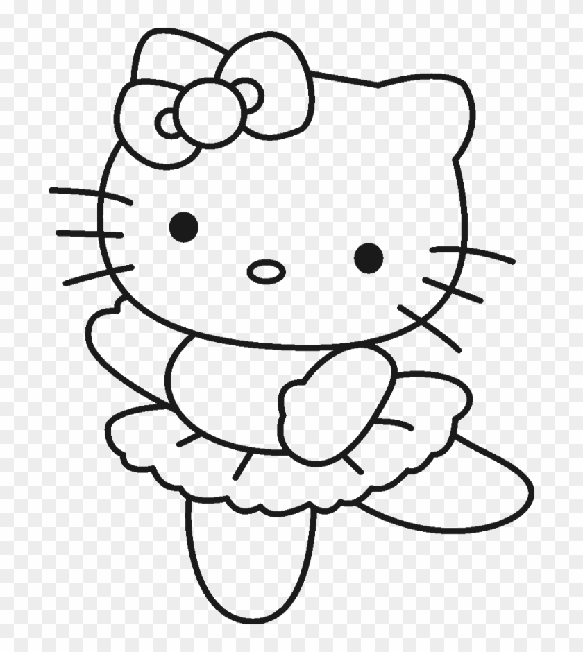 These Drawing Hello Kitty Coloring Pages For Free Drawing Hello Kitty Ballerina Coloring Pages Clipart 505204 Pikpng