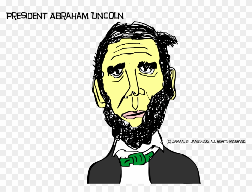 President Abraham Lincoln Caricature By Cartoonist - Illustration Clipart