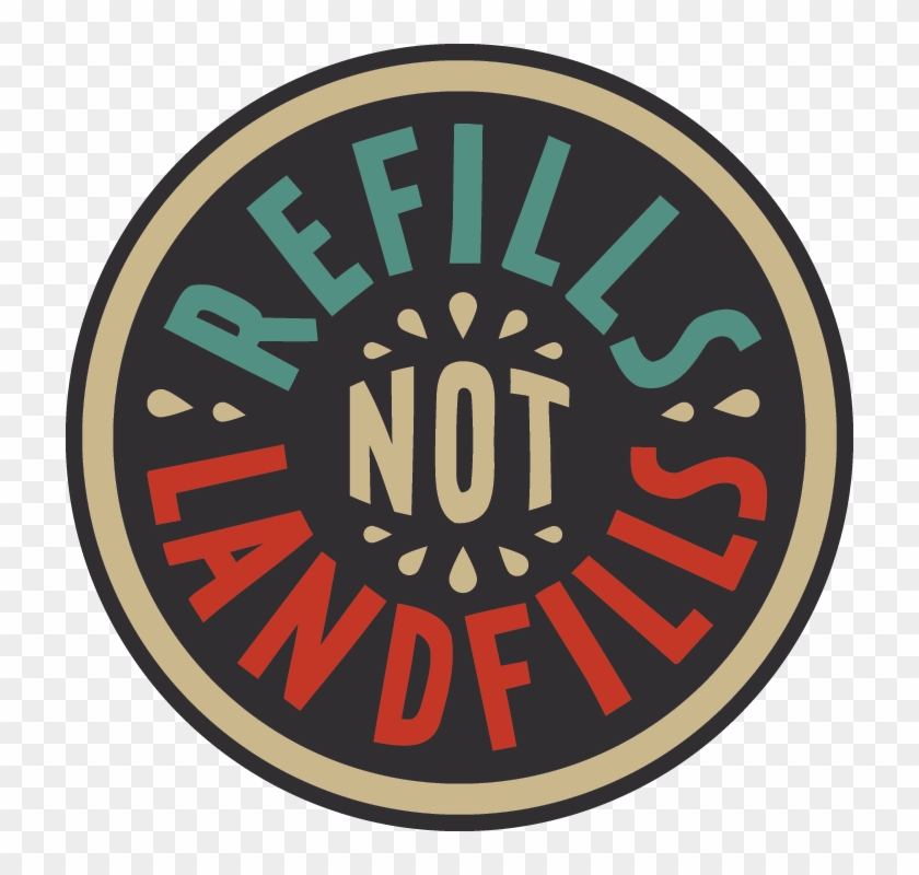 Refills Not Landfills Logo - Circle Clipart #5007655